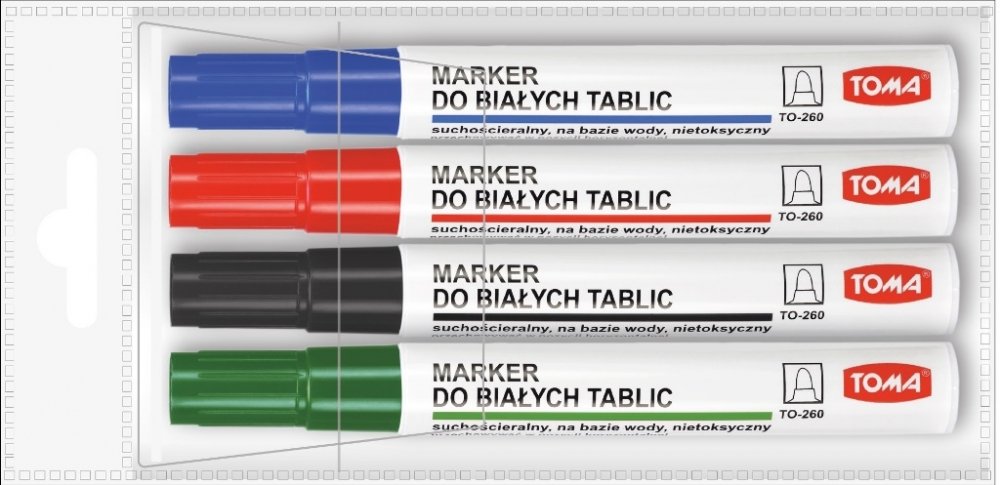 TOMA Marker do białych tablic 4 sztuki