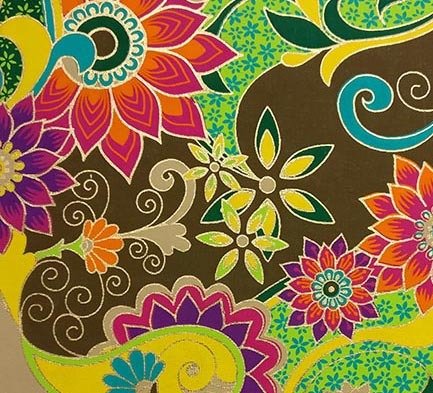 Papier ozdobny DECO Collection Handmade 20x29cm 10 ark Happy Color India - Kwiaty N01