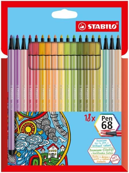 Flamaster STABILO Pen 68 etui kartonowe 18 szt. 6818-22-6