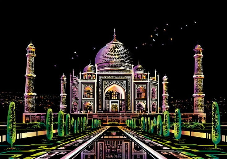 Magiczna Zdrapka Taj Mahal 40,5x28,5cm