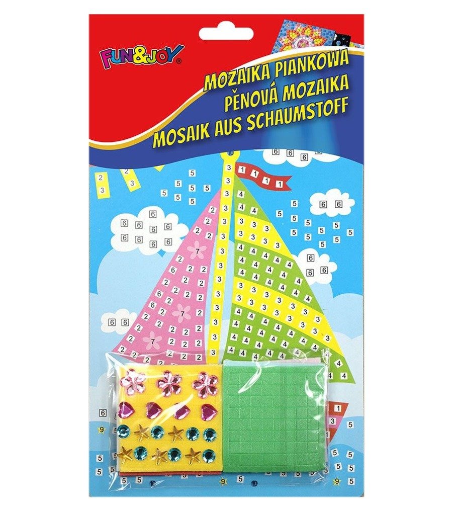 mozaika piankowa żaglówka