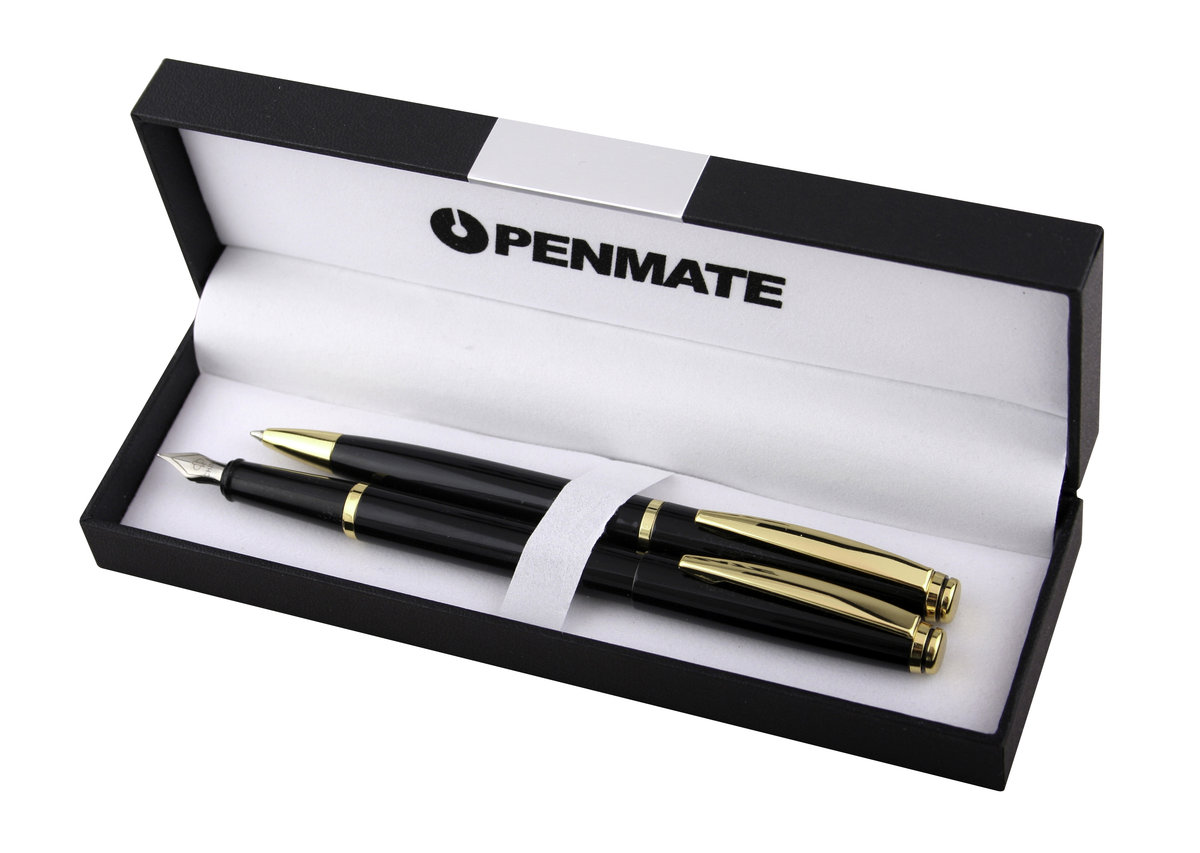 PENMATE Komplet długopis + pióro wieczne Penmate virtuo czarny/złoty