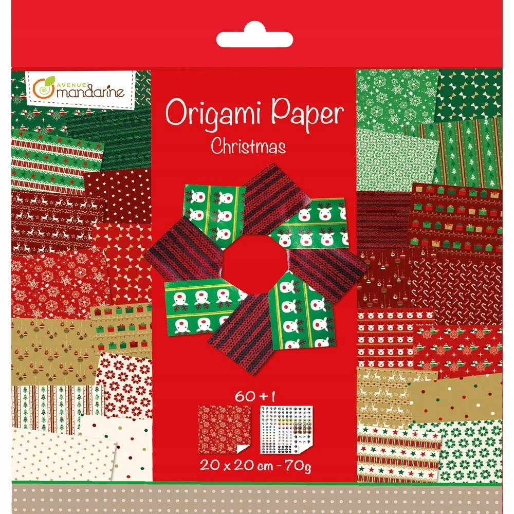 Papier Origami 20X20 Cm Christmas 60 Arkuszy