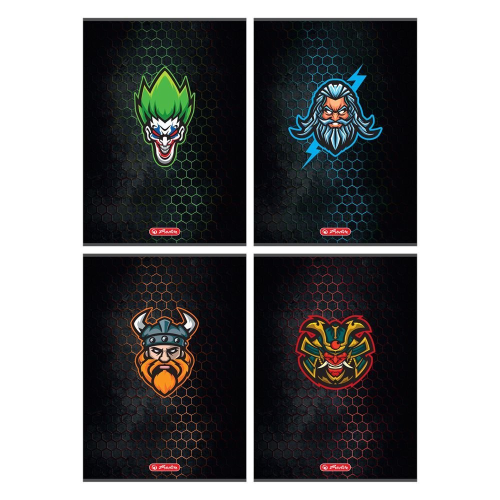 Herlitz Zeszyt A4/60K kratka Game Avatars (5szt) -