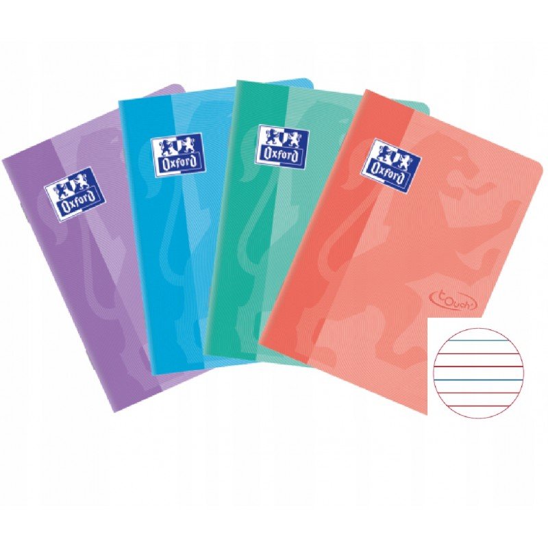 Oxford Zeszyt A5/16K linia Touch Pastel (10szt)
