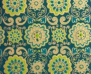 Papier ozdobny DECO Collection Handmade 20x29cm 10 ark Happy Color India - Ornament zielony N04