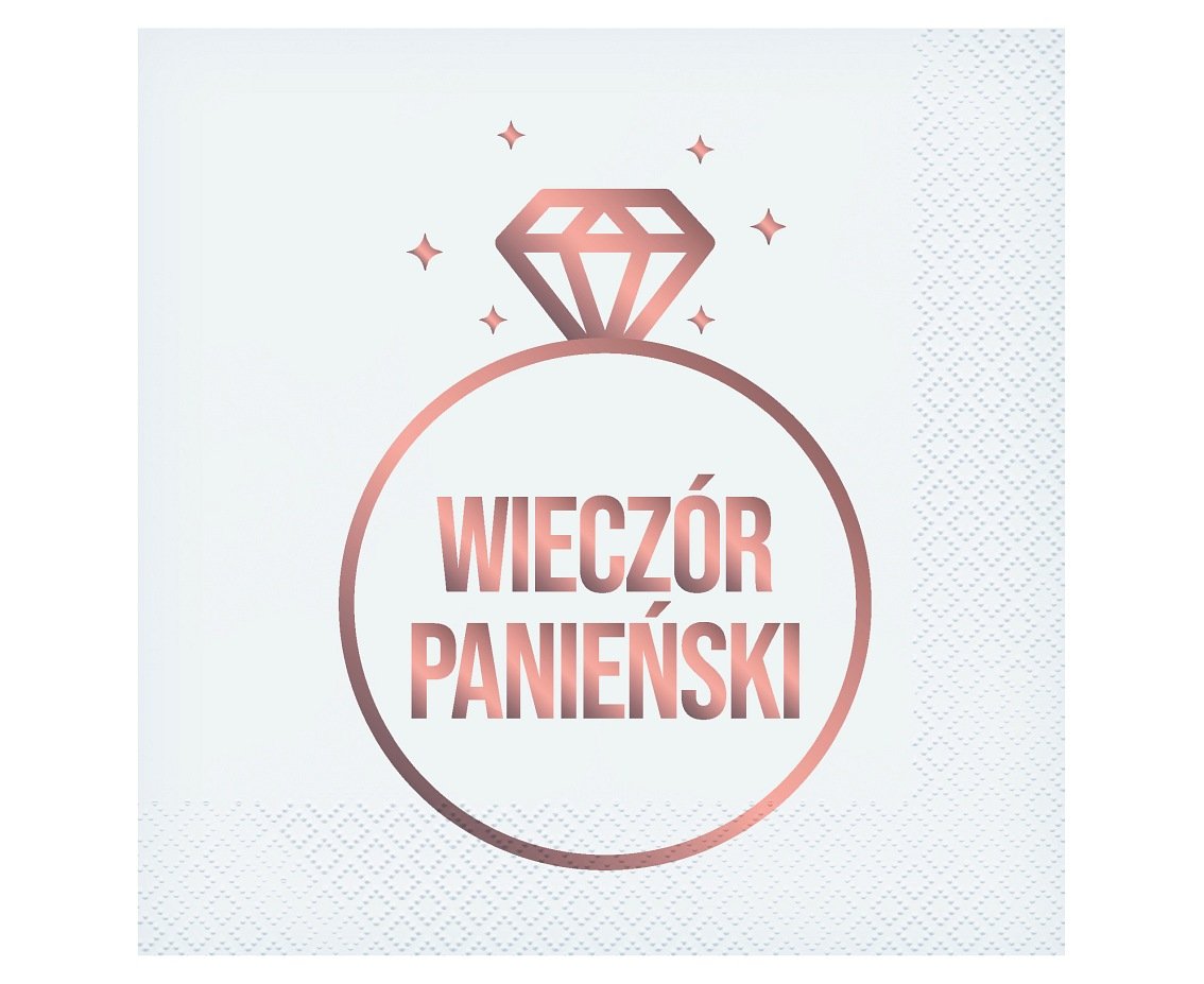 Serwetki Wieczór Panieński białe 33x33cm 20szt. - Godan