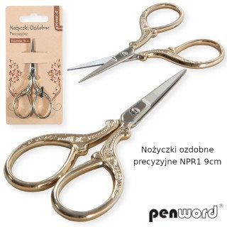 Nożyczki Ozdobne Precyzyjne Npr1 9Cm Penword, 1 Sztuka