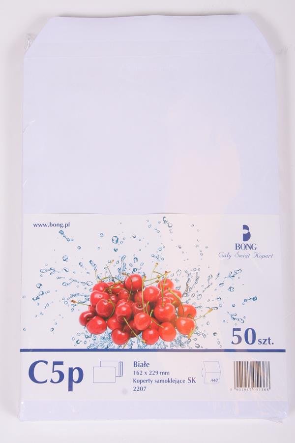 Bong Koperta C5 samoklejąca SK biała 50szt. 2207-50