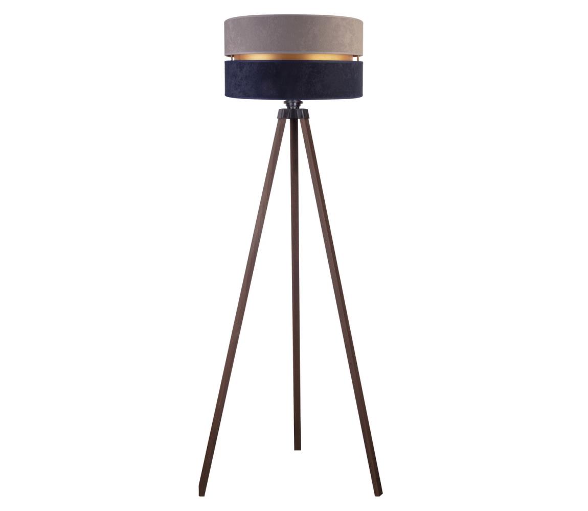 Lampa podłogowa DUO 1xE27/60W/230V szare/niebieski/brązowy