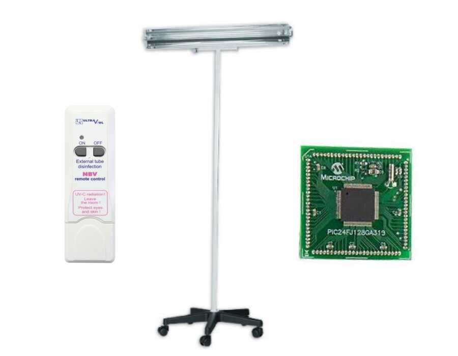 NBV-30PL RC lampa bakteriobójcza bezp. działania 1x30W mobilna z pilotem i licznikiem