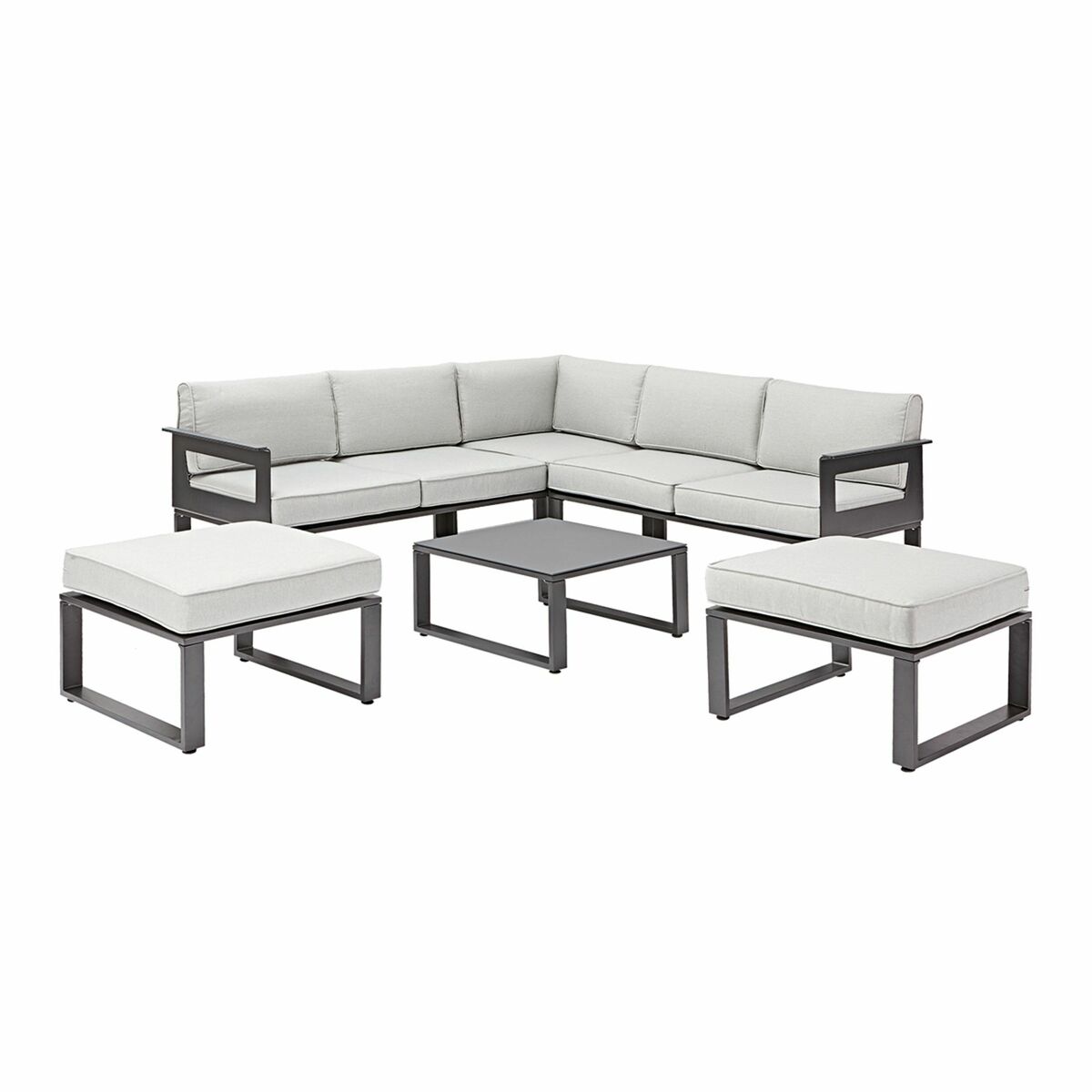 Meble ogrodowe zestaw Odyssea szare Naterial