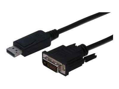 Digitus Kabel adapter DisplayPort z zatrzaskiem 1080p 60Hz FHD Typ DP/DVI-D (24+1) M/M 5m AK-340301-050-S