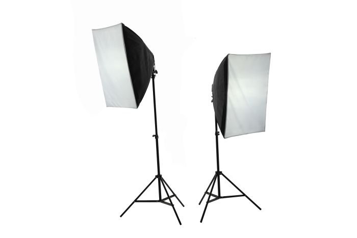 Фото - Студійне світло MASSA 2x Lampa Światła Ciągłego + Softbox 50x70 +8x 400W 