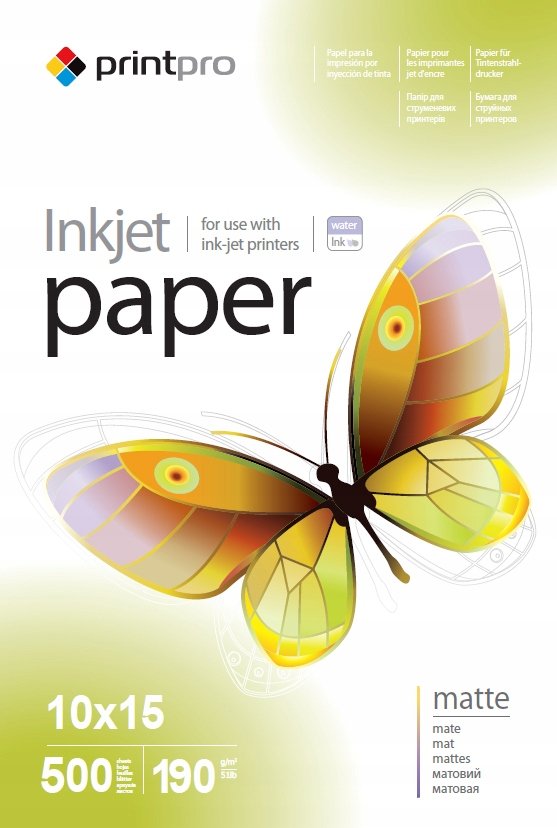 PrintPro Papier Fotograficzny Matowy 10x15 190g 500 szt (PME1905004R)