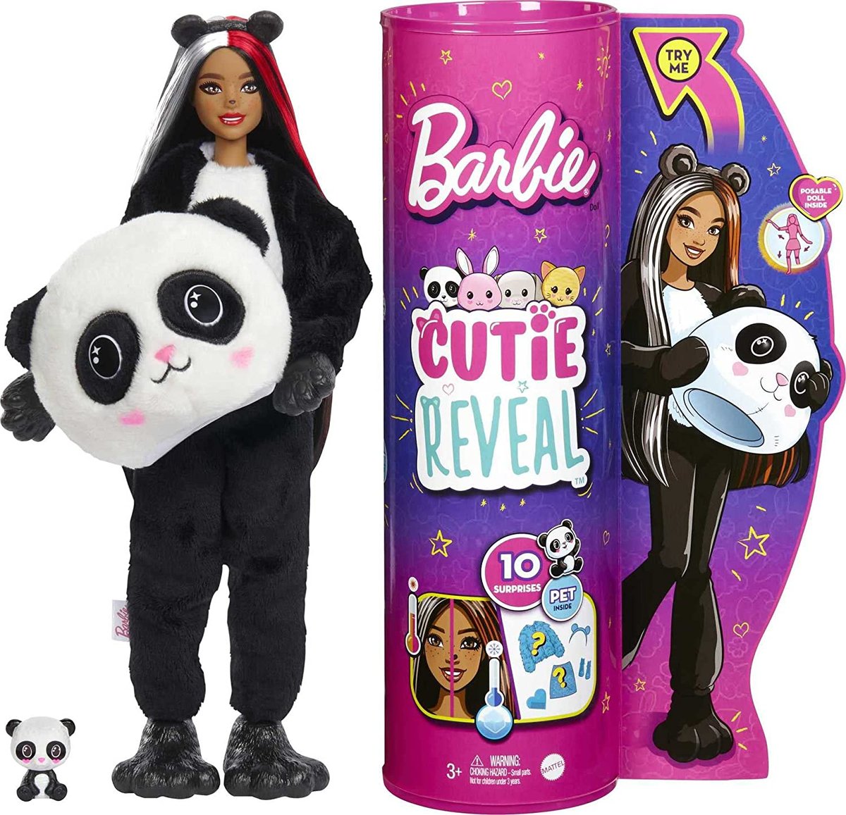 BARBIE - CUTIE REVEAL - LALKA PANDA - HHG18 HHG22