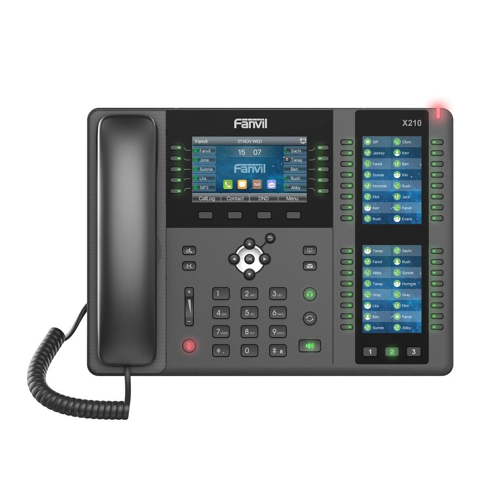 FANVIL X210 - VOIP PHONE WITH IPV6, HD AUDIO, BLUETOOTH, 3X LCD DISPLAY, 10/100/1000 MBPS POE