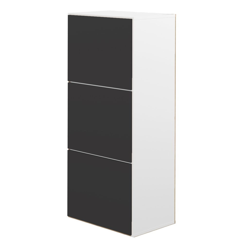 Biało-czarna szafka na buty Bamboo – TemaHome France