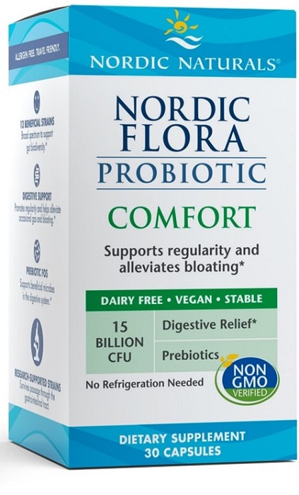 NORDIC NATURALS Nordic Flora Probiotic Comfort (Trawienie, Wsparcie pracy jelit) 30 Kapsułek