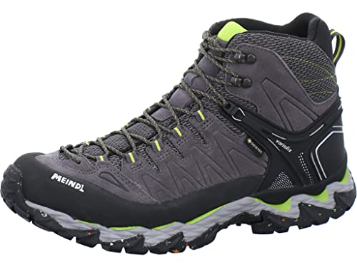 Meindl Męskie buty trekkingowe Lite Hike GTX, Antracyt limonkowy, 42.5 EU