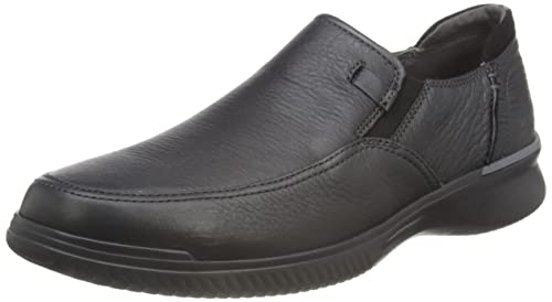 Clarks Męskie klapki Donaway Step Slipper, Black Leather, 47 EU, czarna skóra, 47 EU Weit