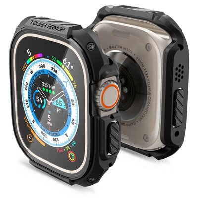 Spigen Etui + szkło Tough Armor SP do Apple Watch Ultra 49mm, czarne