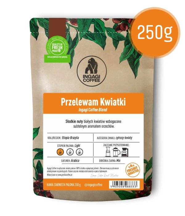 Kawa ziarnista Ingagi Coffee Przelewam Kwiatki 250g