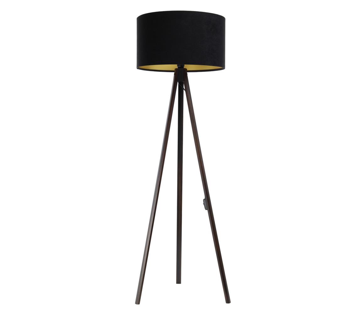 Lampa podłogowa STANDART 1xE27/60W/230V czarny/brązowy