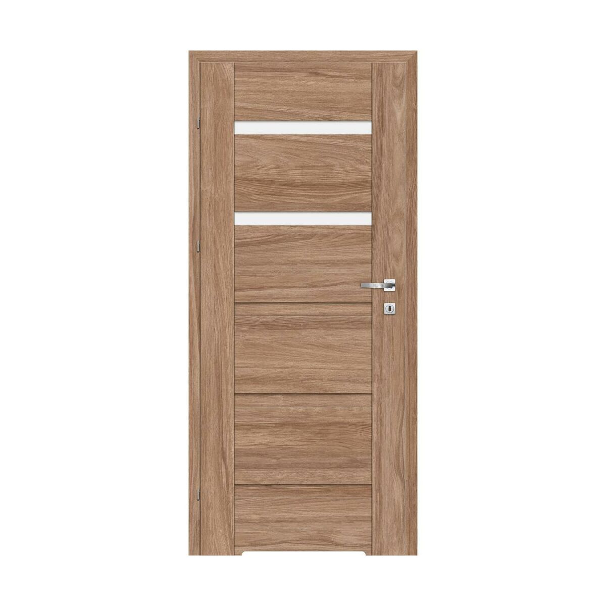 Skrzydło drzwiowe łazienkowe z podcięciem wentylacyjnym Tinos orzech karmel 80 lewe Classen