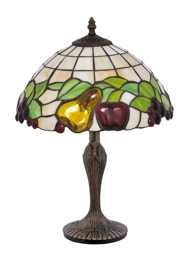 Witrażowa lampa stołowa w stylu retro - 3X S947 E1-K73