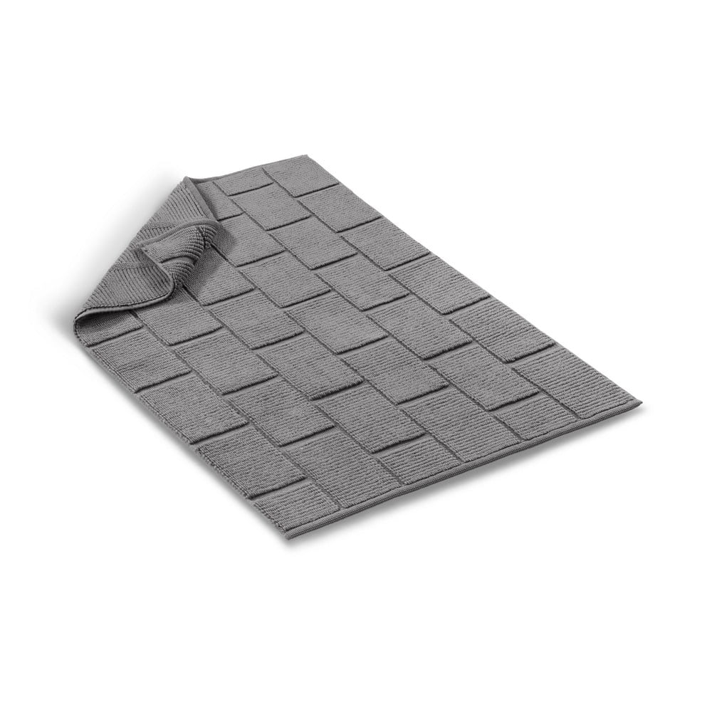 Szary bawełniany dywanik łazienkowy Foutastic Tile, 50x80 cm