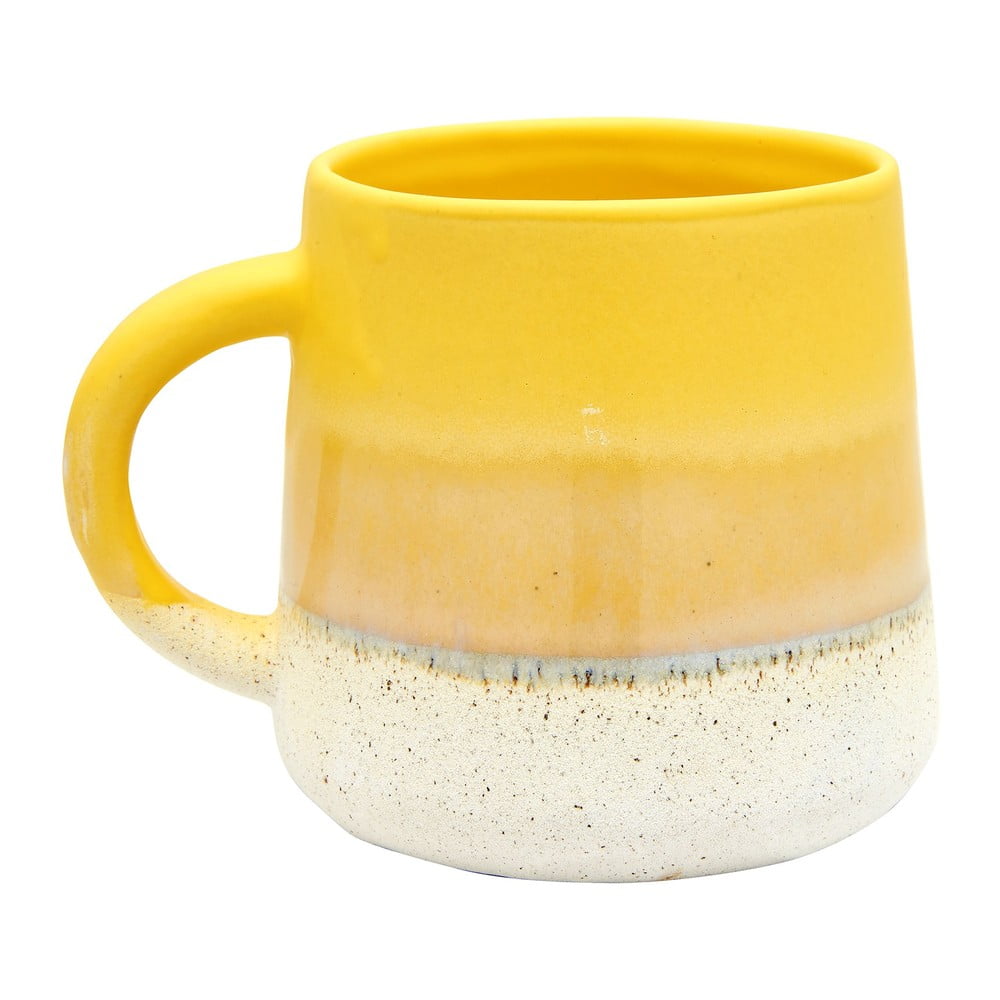 Żółto-biały kubek Sass & Belle Bohemian Home Mojave, 400 ml