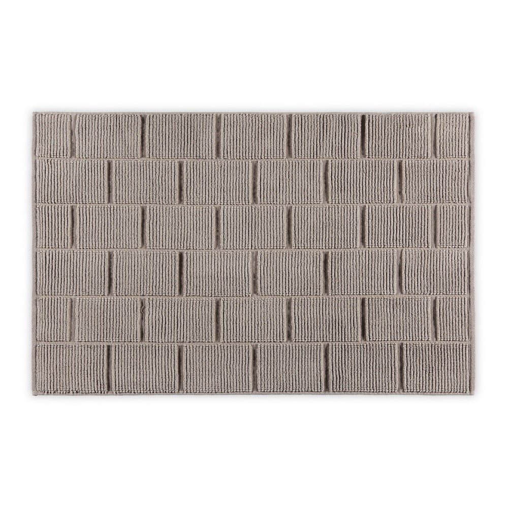 Brązowy bawełniany dywanik łazienkowy Foutastic Tile, 50x80 cm