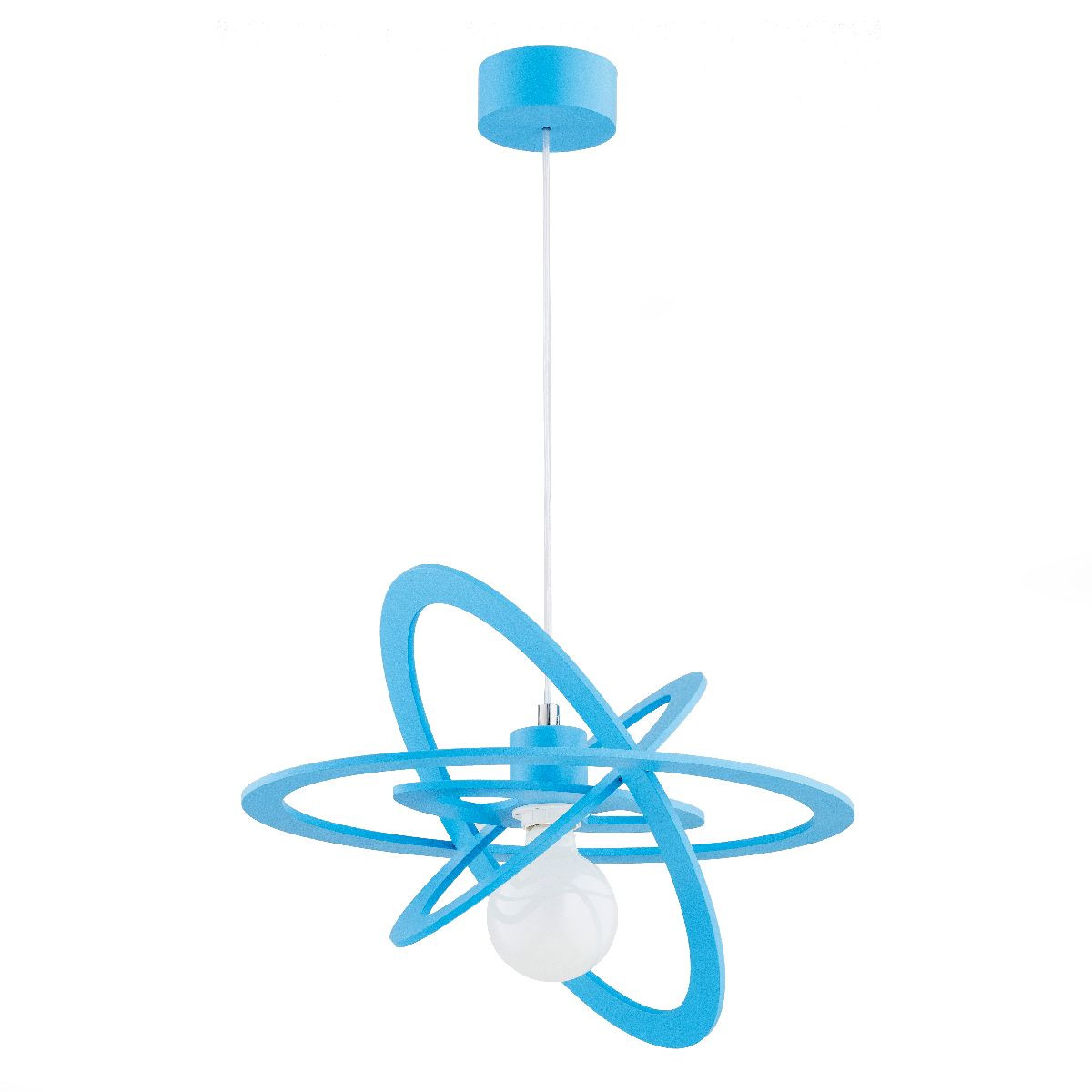 Alfa Sosnowscy Lampa dziecięca wisząca ORLANDO BLUE E27 wys. 90cm niebieska 62138