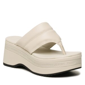 Japonki Tommy Jeans - Sandal Padded EN0EN02075  Light Silt ACU