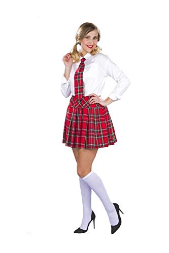 Festartikel Müller - Czerwona plisowana spódnica w kratę