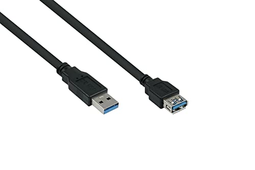 Kabel USB Alcasa kabelmeister USB3.0 Verläng. A St.-A Bu. UL schwarz 1m