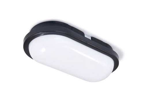 Lampa kanałowa owalna IP65 LED Torton 15W Czarny - Biały neutralny (4500K)