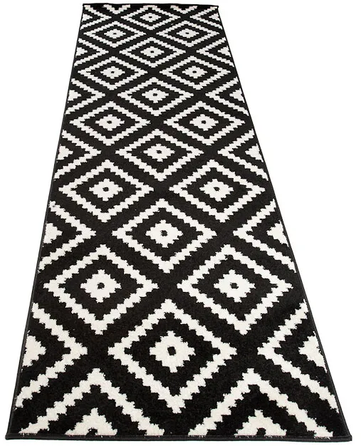 Biało czarny chodnik w marokański wzór D7-Z87