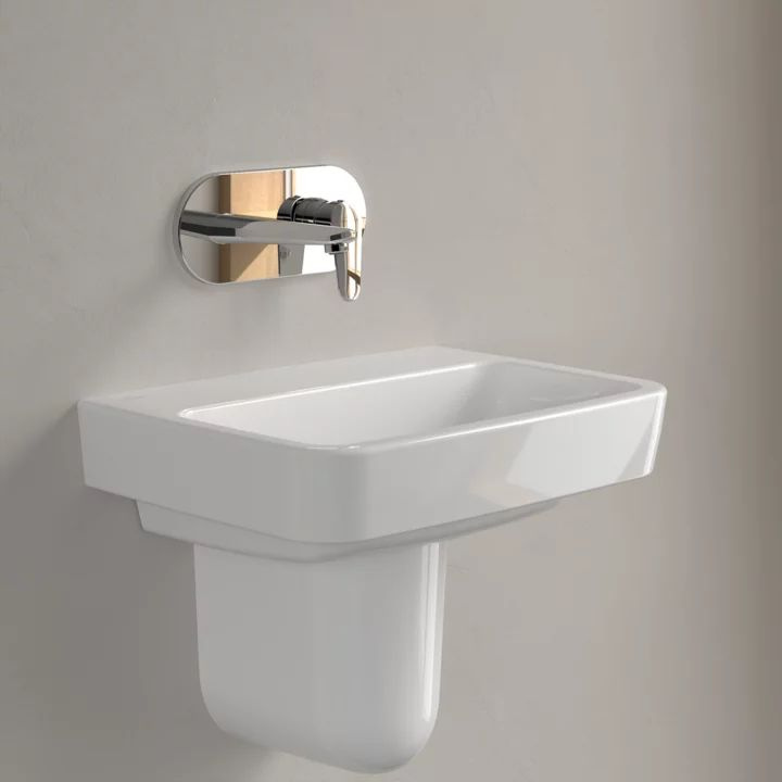 Villeroy & Boch O.novo Umywalka wisząca mała 50x37 cm bez otworu na baterię bez przelewu z powłoką CeramicPlus weiss alpin 434453R1