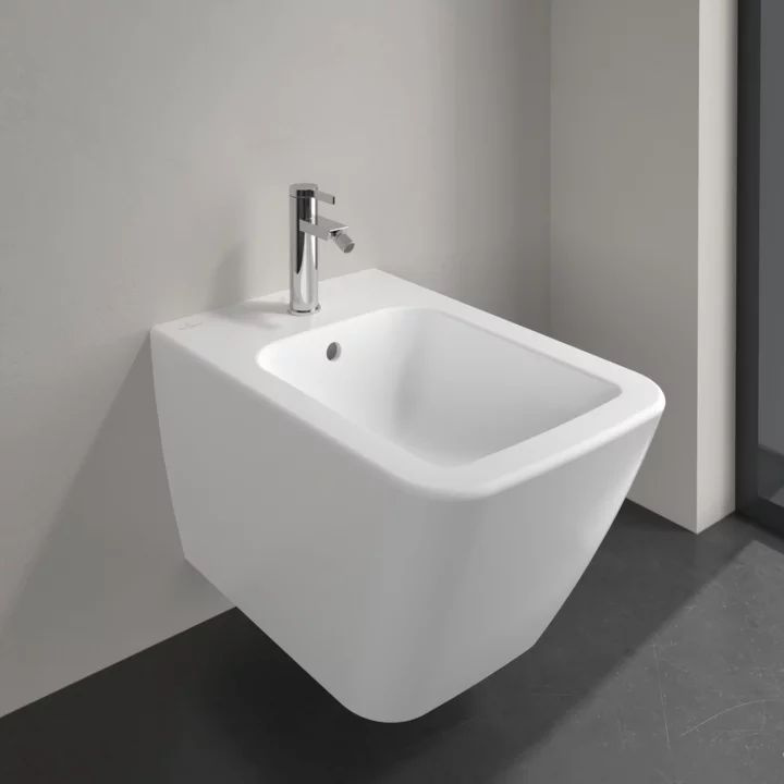 Villeroy & Boch Finion Bidet podwieszany 37,5x56 cm z powłoką CeramicPlus stone white 446500RW - odbiór osobisty: Kraków, Warszawa