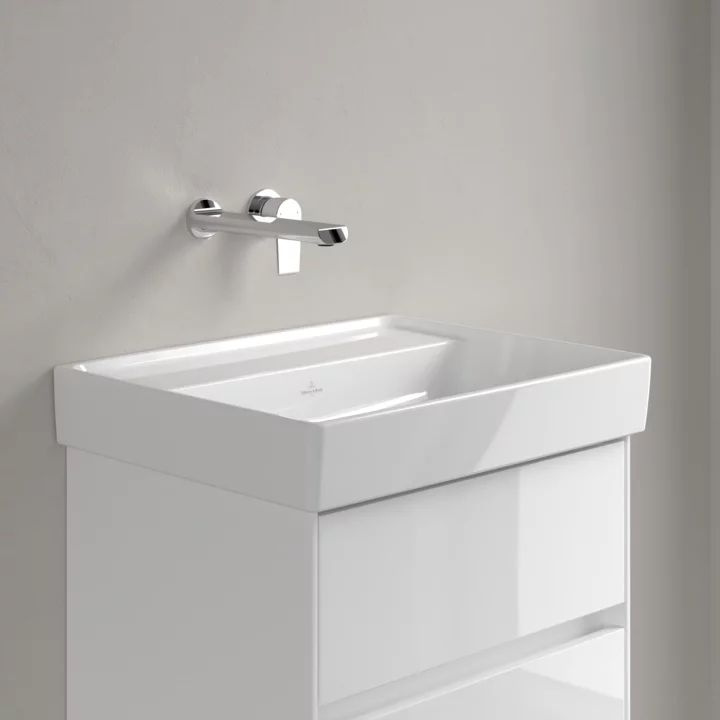 Villeroy & Boch Collaro Umywalka wisząca 55x44 cm bez otworu na baterię bez przelewu z powłoką CeramicPlus weiss alpin 4A3358R1