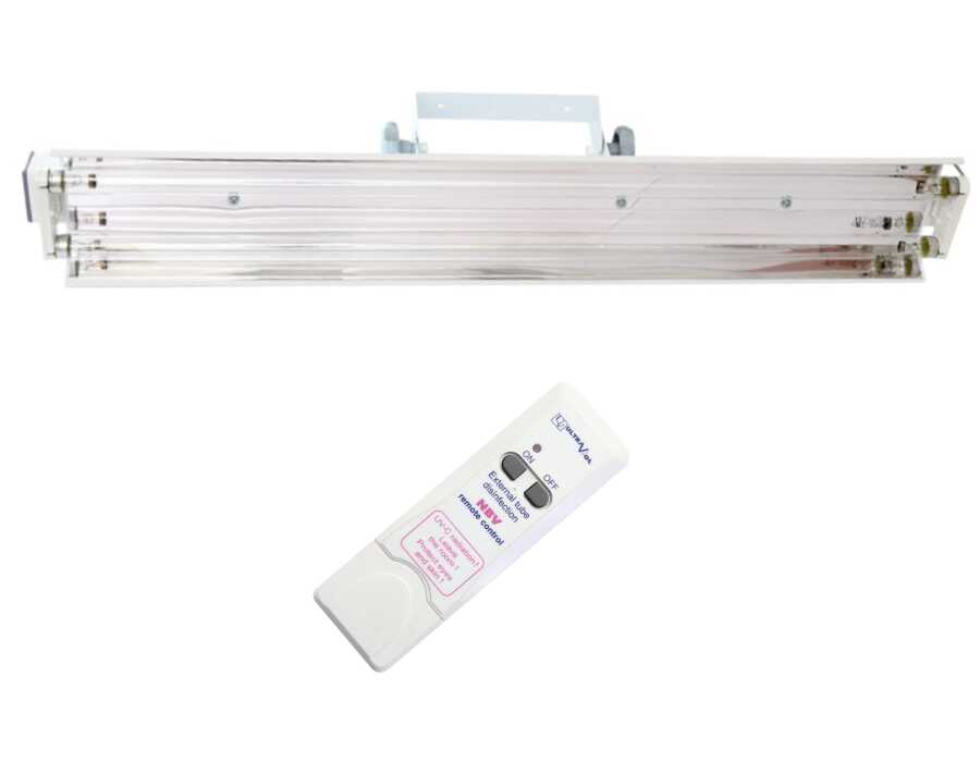 NBV-2x30N RC lampa bakteriobójcza bezpośredniego działania 2x30W ścienna z pilotem