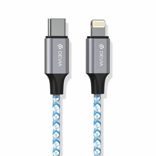 Фото - Кабель Devia kabel Vogue PD USB-C - Lightning 1,0 m 20W 3A szaro-srebrny tuba 