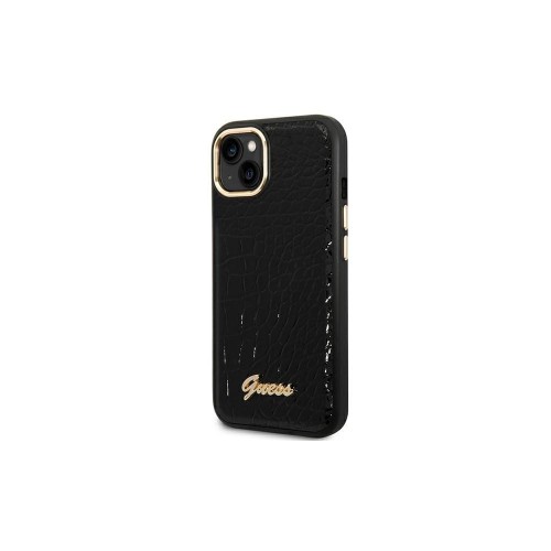 Guess GUHCP14SHGCRHK iPhone 14 6,1` czarny/black hardcase Croco Collection