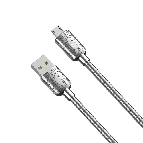 Фото - Кабель XO kabel NB216 USB - microUSB 1,0 m 2,4A srebrny 