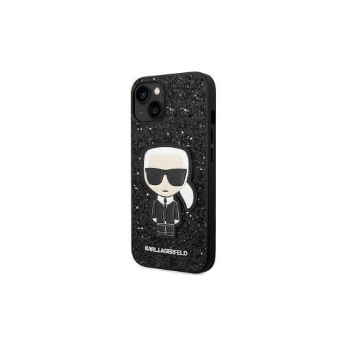 Zdjęcia - Etui Karl Lagerfeld Glitter Flakes Ikonik -  iPhone 14 Plus  (czarny)