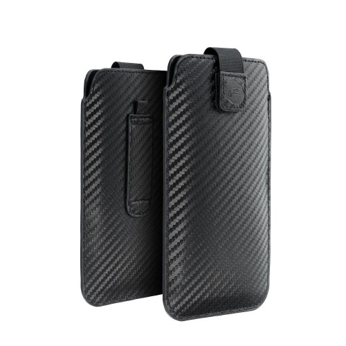 Forcell Futerał Pocket Carbon - Model 09 - Do Iphone 13 Mini / 6 / 7 / 8 / 12 Mini Samsung S3 (I9300) / S4 (I9500) / A3