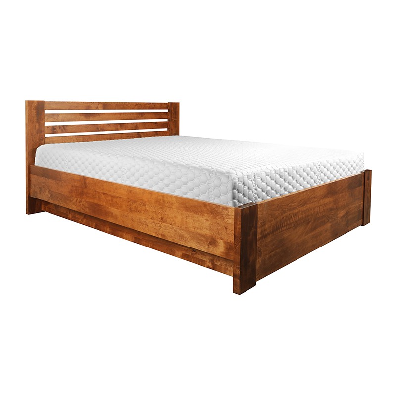 Łóżko BERGEN PLUS EKODOM drewniane : Rozmiar - 140x200, Kolor wybarwienia - Dąb rustykalny