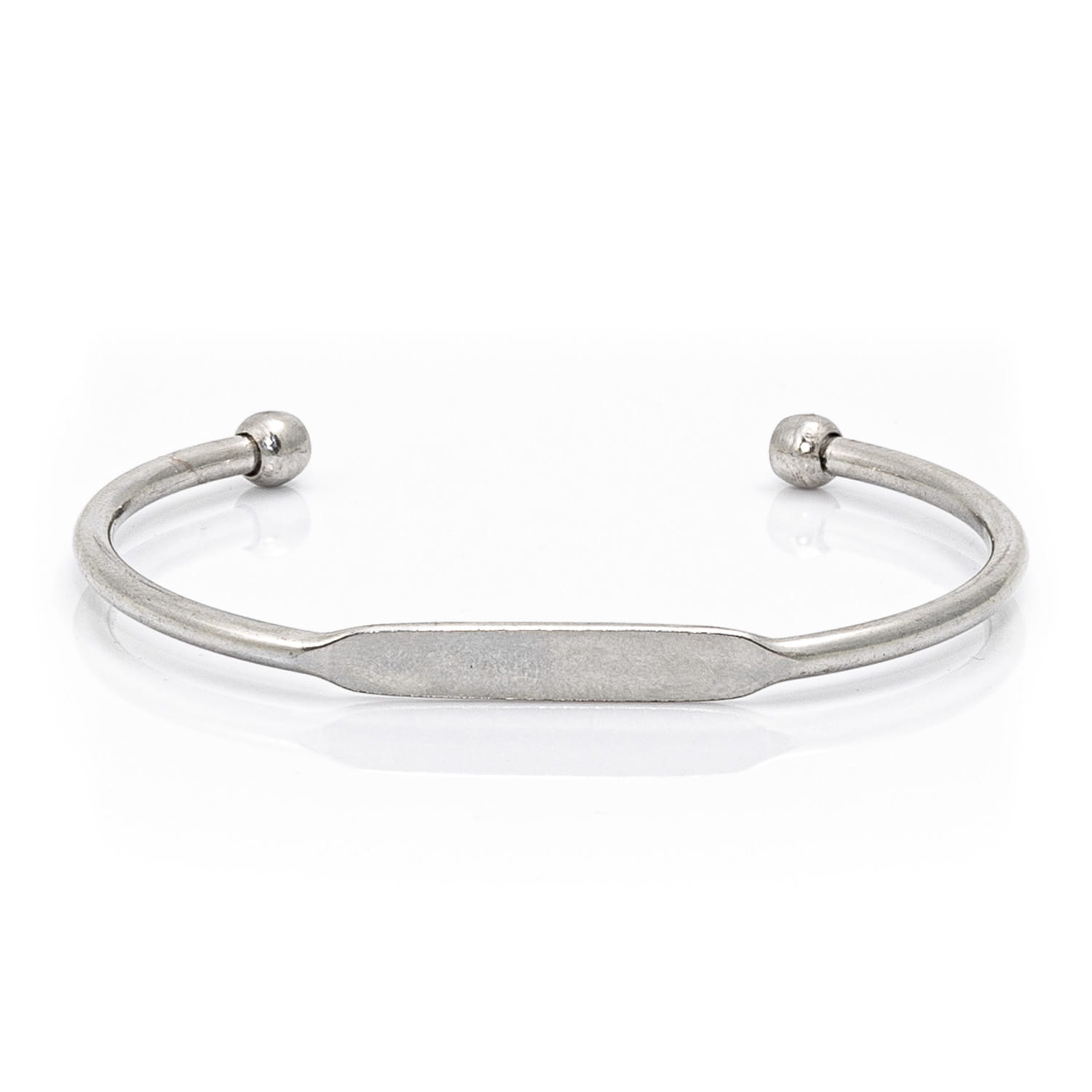 Bransoletka metalowa w kolorze srebrnym EM 19 - EM Men's Accessories